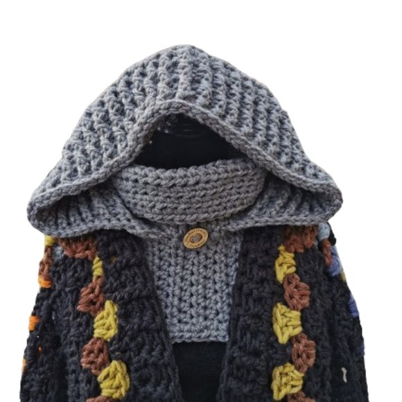 Matrixx Hood, Crochet Matrixx Cowl, TikTok Viral Matrixx Cowl, Hooded Cowl - Picture 5 of 15